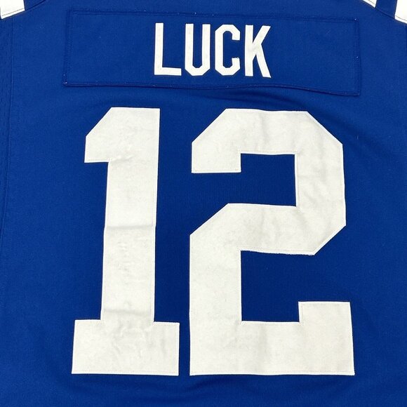 Indianapolis Colts Andrew Luck #12 NFL Jersey Nike On Field Men’s XL Blue Stitch - Picture 8 of 12